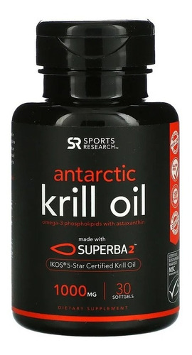 Sports Research Antartic Krill Oil Astaxantina 1000mg X 60c