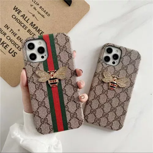 Funda De Lujo Para iPhone 14/ 13/ 12/ 11 Pro Max Gu-cci