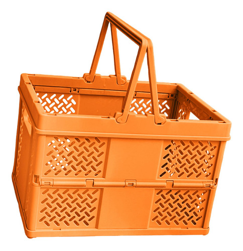 Cesta De Picnic Plegable, Caja De Almacenamiento, Naranja