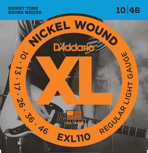 Imagen 2 de 2 de Encordado Daddario Exl110 Para Guitarra Electrica 010 046