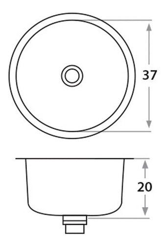 Imagen 2 de 2 de Bacha Cocina Mi Pileta Encastrable 460e 37x20 Acero Inox