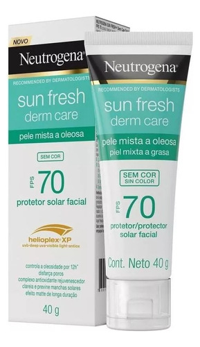 Protetor Facial Neutrogena Sun Fresh Derm Care Fps70 40g