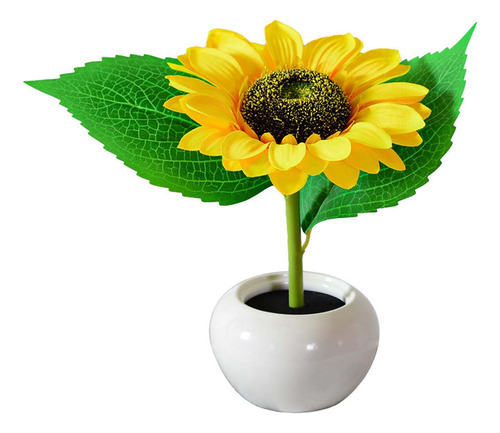 Luz Nocturna De Simulación Led Con Forma De Girasol Sin Celd