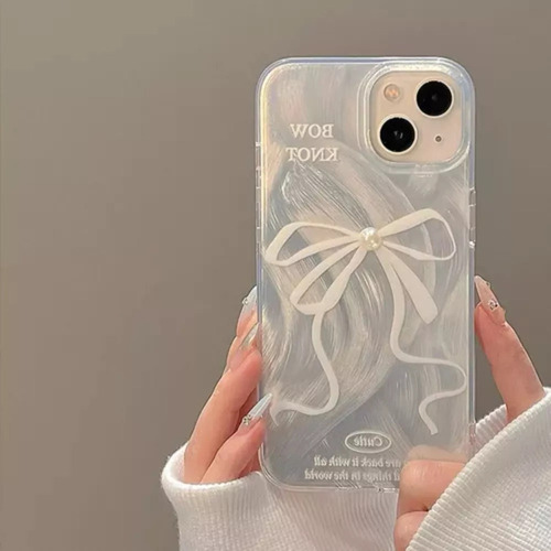 Funda For Iphone11 12 13 14 15 16 Serie Lazo En Plata Case