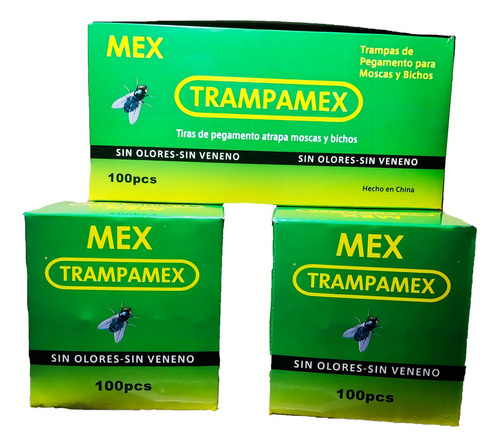 100 Trampas De Pegamento Para Moscas Pegamoscas Atrapamosca