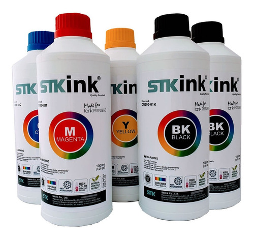 5x 500 Ml Tinta P/ Impressora Hp 8000 8000a 940 Black Friday