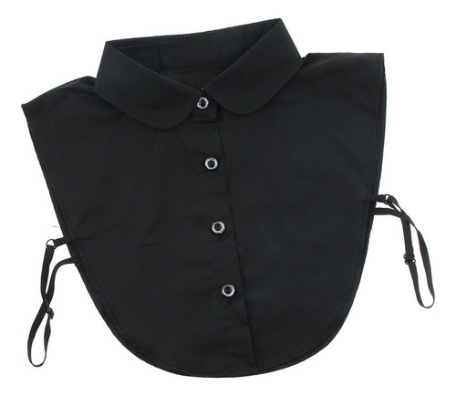 .. Cuello Falso De Camisa De Algodón Mitad Blusa Con Correa