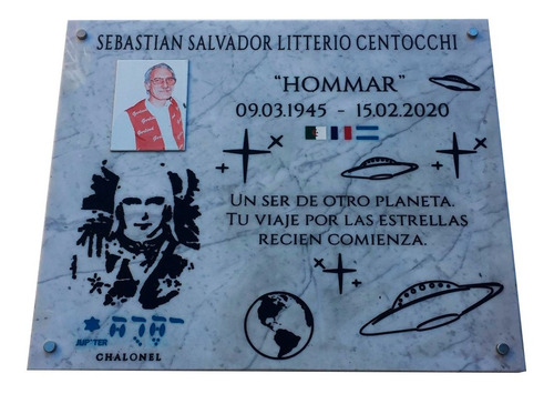 Imagen 9 de 10 de Placa De Mármol Grabada 30x20cm. Con Foto Y Marco Incluido.