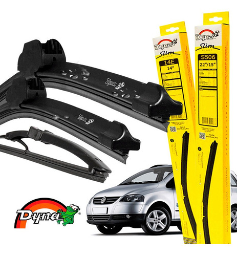 Kit Limpador Parabrisa Original Vw Spacefox 2006 A 2012 Dyna