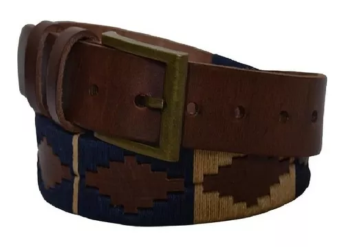 cinturón cuero hombre trabajado y bordado artesanalmente