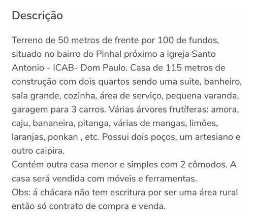 Chácara Em Jarinu - Sp 5000 M2