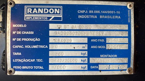 Imagem 4 de 5 de Bi - Caçamba - Randon - 2014 - Randon ( Com Pneus )