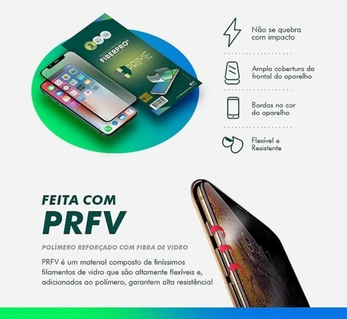 Imagem 7 de 7 de Película Hprime Apple iPhone 12 / 12 Pro 6.1 - Fiberpro