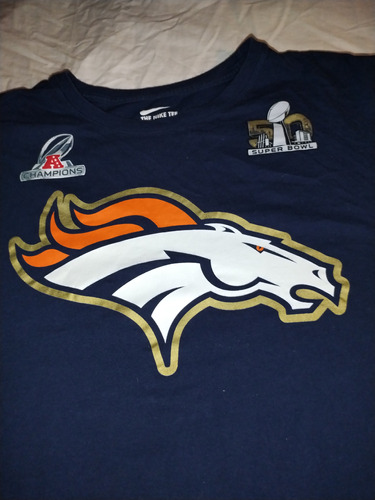 Playera Nike Broncos De Denver Nfl Talla 2xl Azul Marino