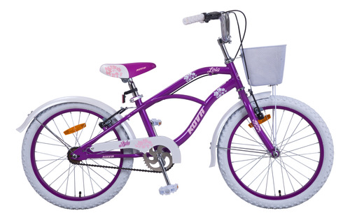 Bicicleta Rodado 20 Niña Canasto  Luces Timbre