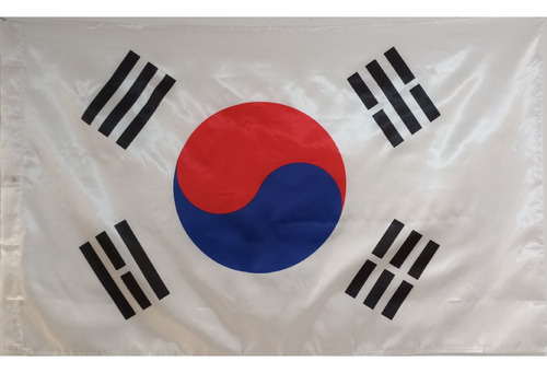 Bandera Corea Del Sur (tamaño 90x150 Cm) Doble Faz 100% Poly