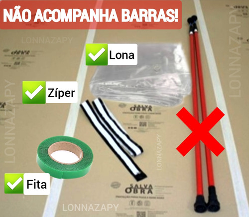 Salva Ambiente Reforma Obra Isolador De Poeira Com Zíper