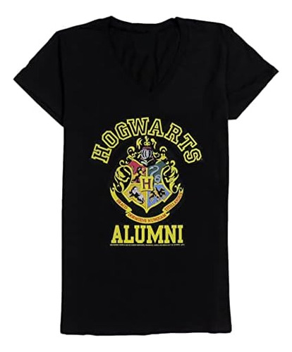 Camiseta Con Cuello En V Con Escudo De Hogwarts De Harry Pot