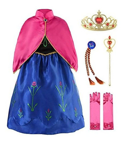 Princesa Nieve Fiesta Vestido Reina Traje Cosplay Vesti...