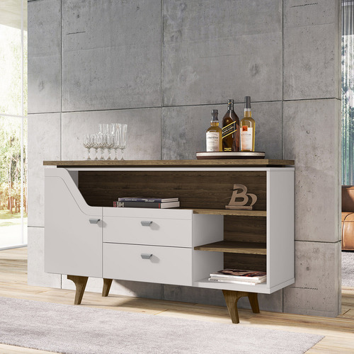 Aparador Buffet Lyon Blanco Invierno Nogal