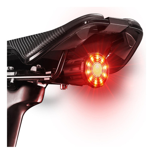 - Luz Led Trasera Para Bicicleta Con Sensor De Freno
