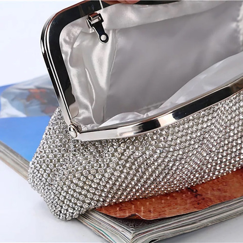 Bolsa Noche Dama * Súper Linda Y Seductora! * Color Plateado
