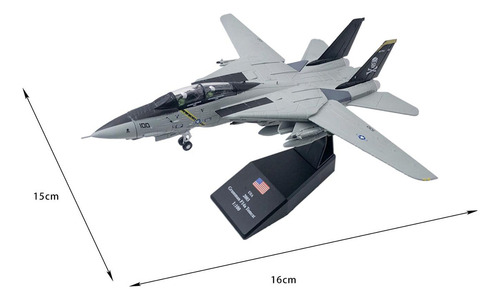 Aa 1:100 Simulación Diecast F14 Fighter Juguete Avión