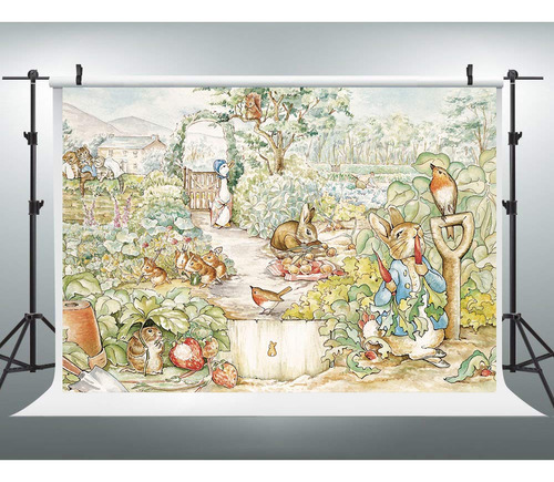 5x3ft Peter Rabbit Telon Fondo Para Baby Shower Niño