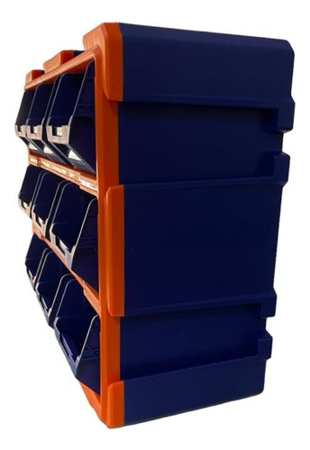Cajas Organizadoras Apilables Gaveta Plastica Pack9 Unidads