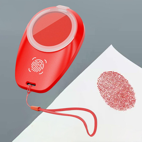 Almohadilla De Tinta Compatible Con Huellas Dactilares, Rojo