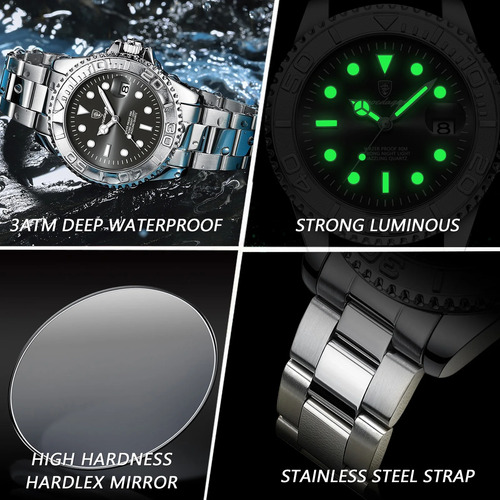 Relógio Masculino De Luxo Poedagar Business Waterproof Lumin