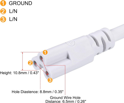 Conector De Tubo Led Redondo 2m Hembra A Hembra