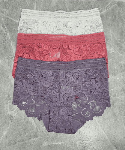 Paquete De 3 Calzones Tipo Boxer Con Encaje