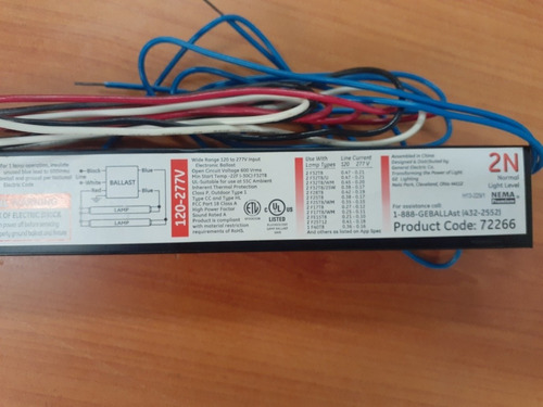 Balastro Ultramax T8 General Electric 3x32w - 120 Y 277 V