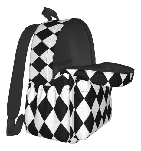Mochila Escolar Multiusos Con Flores De Diamantes En Blanco
