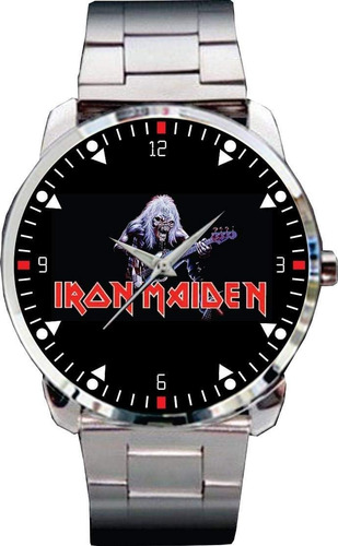 Relógio De Pulso Personalizado Banda Rock Iron - Cod.bsrp028