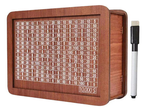 Caja De Dinero De Madera Con Números Con Alcancía Infantil