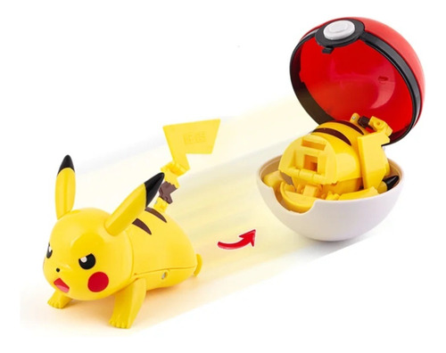 Figuras Pokemon Pikachu Comprimible Pokebola   12 Cm