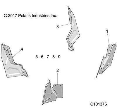 Polaris 5454702-070 Fender-flare Rear Rh Blk Ace 500 570 Fxt