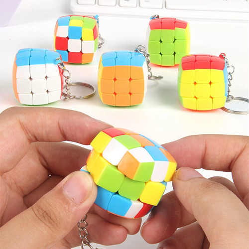 Llavero Zcube Mini Cubo De 3 Cm, Colorido Rompecabezas