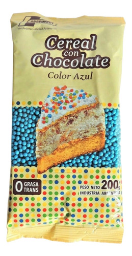 Cereal De Chocolate Celeste Argenfrut X200grs - Cotillón Waf