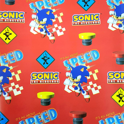 Papel De Envoltura Sonic 1 Pliego