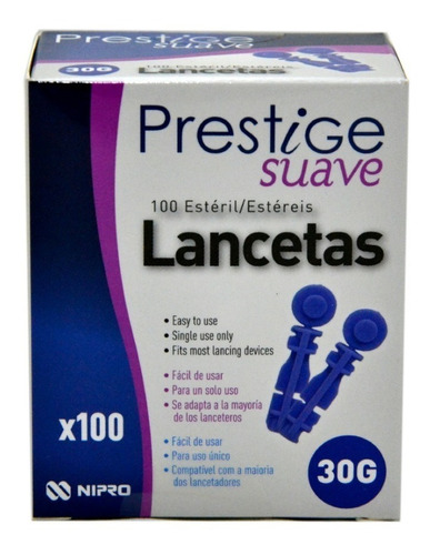 Lancetas Prestige Suaves X 100 Unidades Nipro