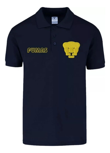 Playera Estilo Pumas De La Unam, Bordada