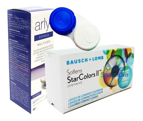 Imagen 3 de 7 de Star Color Ii Lentes Contacto Soflens + Aqualent 60 +estuche