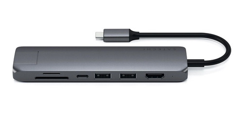 Imagen 8 de 9 de Hub Adaptador Usb-c - Hdmi 4k / Usb 3.0 / Red / Sd Msd - Sat