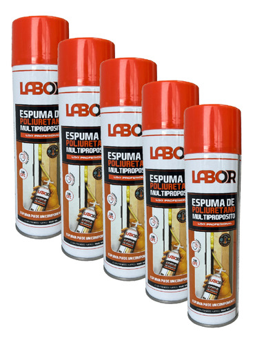 Espuma De Poliuretano Expandido En Aerosol 500ml - Pack X 5