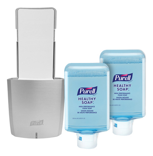 Dispensador Automático Es10 + Jabón En Espuma Purell 1200ml Color Plata