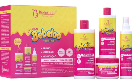 Shampoo Bio Instinto Kit capilar bebeloo tutti frutti shampoo condicionador