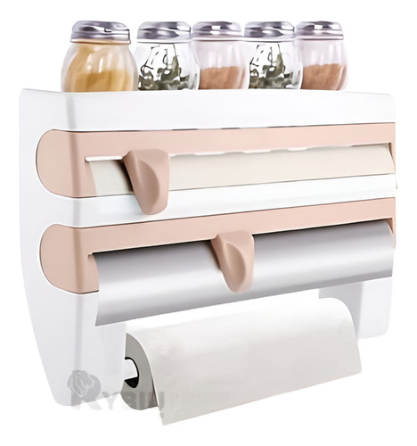 Expendedor Util Mixto De Color Beige Y+banderitas Adhesivas